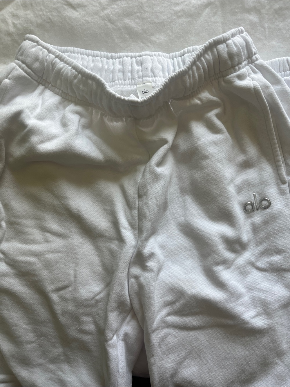 ALO Yoga White Jogger Sweatpants